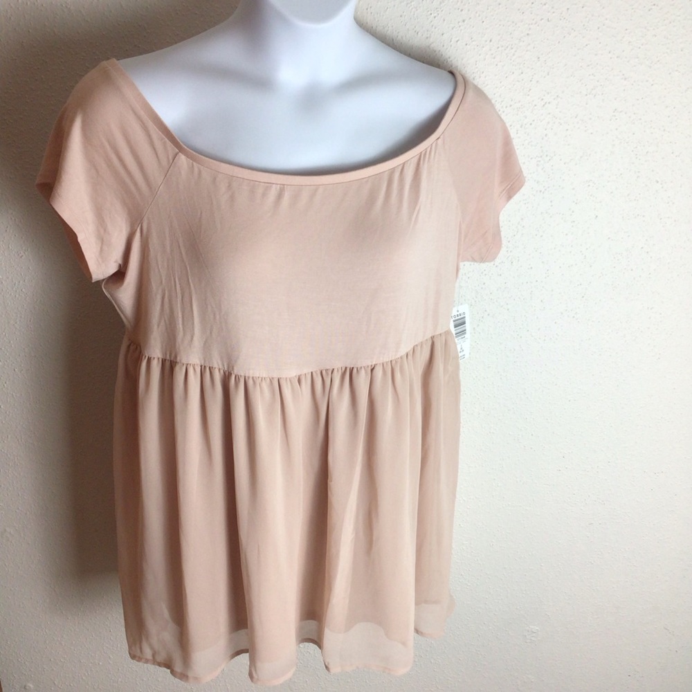 Torrid babydoll knit & chiffon tiers
